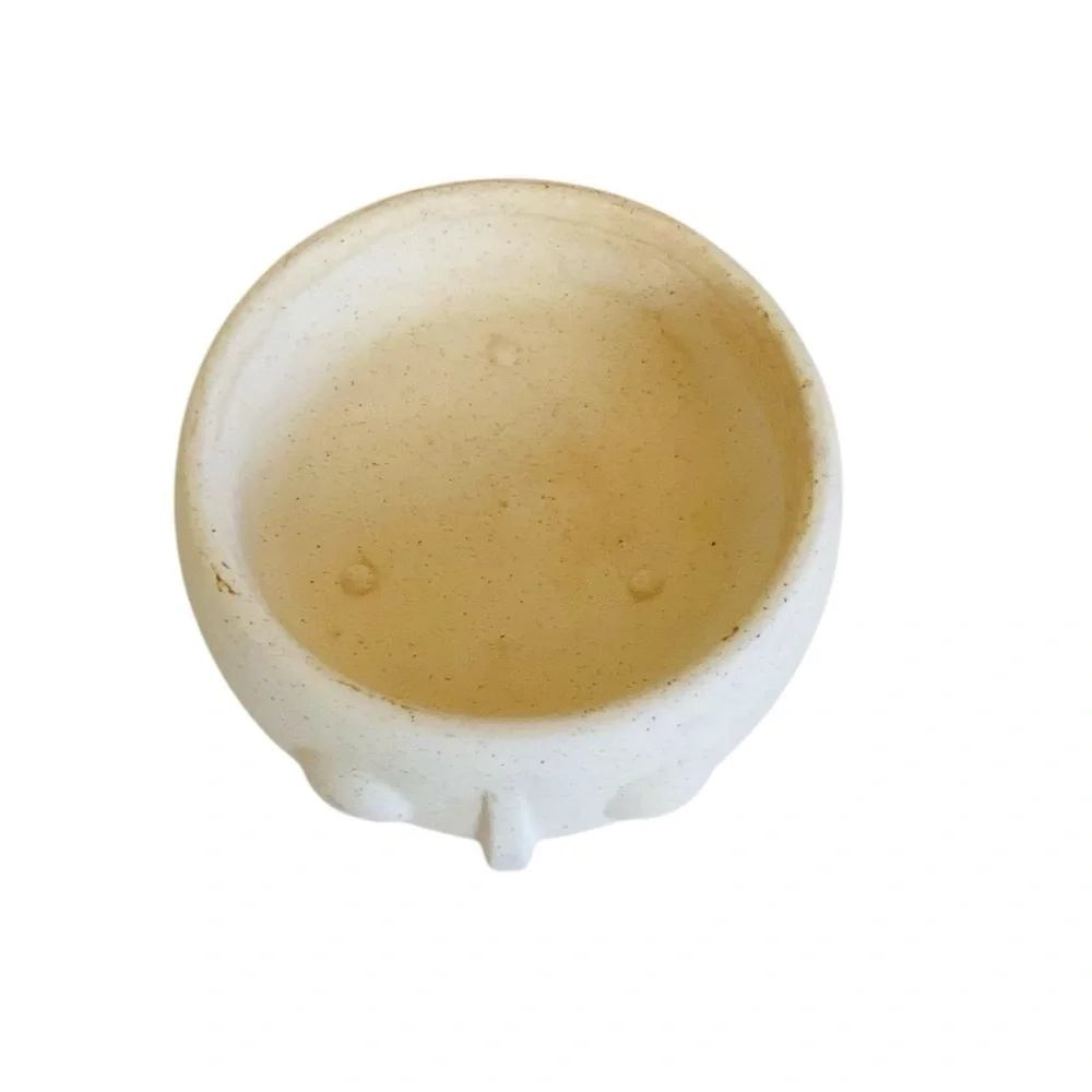 Bath & Body Works Ceramic Face Pedestal 3 Wick Candle Holder